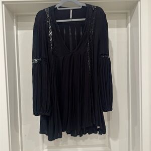 Free People Black Tunic Top
